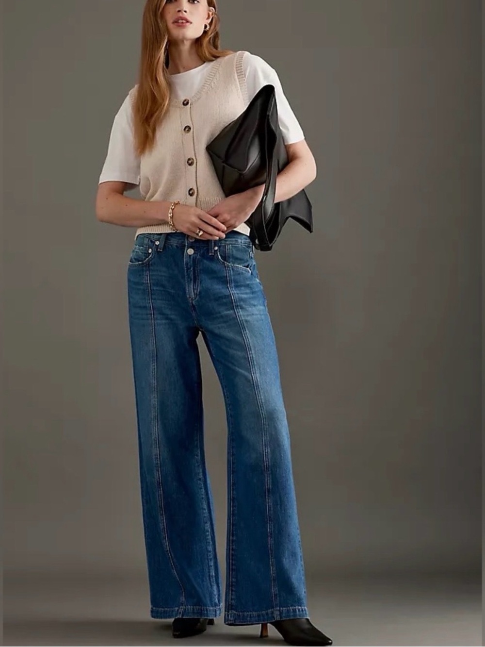Pistola Jadyn Low Slung Palazzo Jeans Women's 26 Wide Leg Celebration Wash
